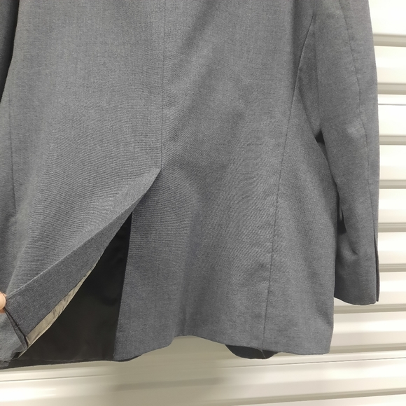 Vintage Wall Street Mens Sport Coat Suit Blazer Size 46R Gray - Picture 7 of 10
